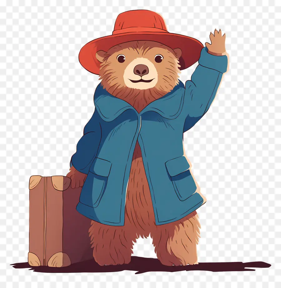 Paddington，Oso Con Sombrero Rojo Y Maleta PNG