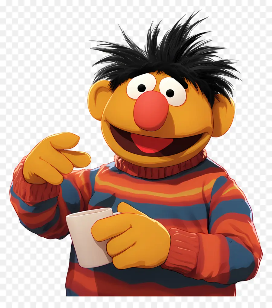 Ernie，Marioneta Naranja PNG