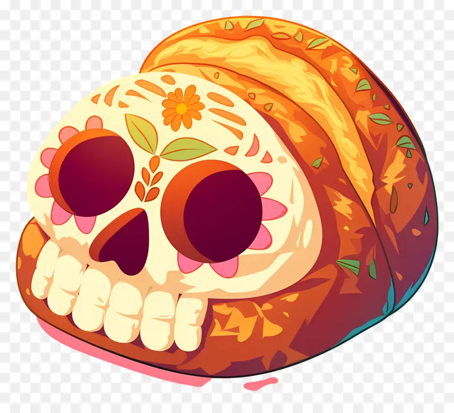 Pan De Muerto，Pan Decorado PNG