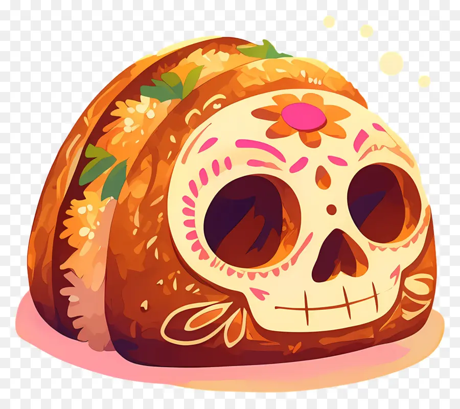 Pan De Muerto，Pan Decorado PNG