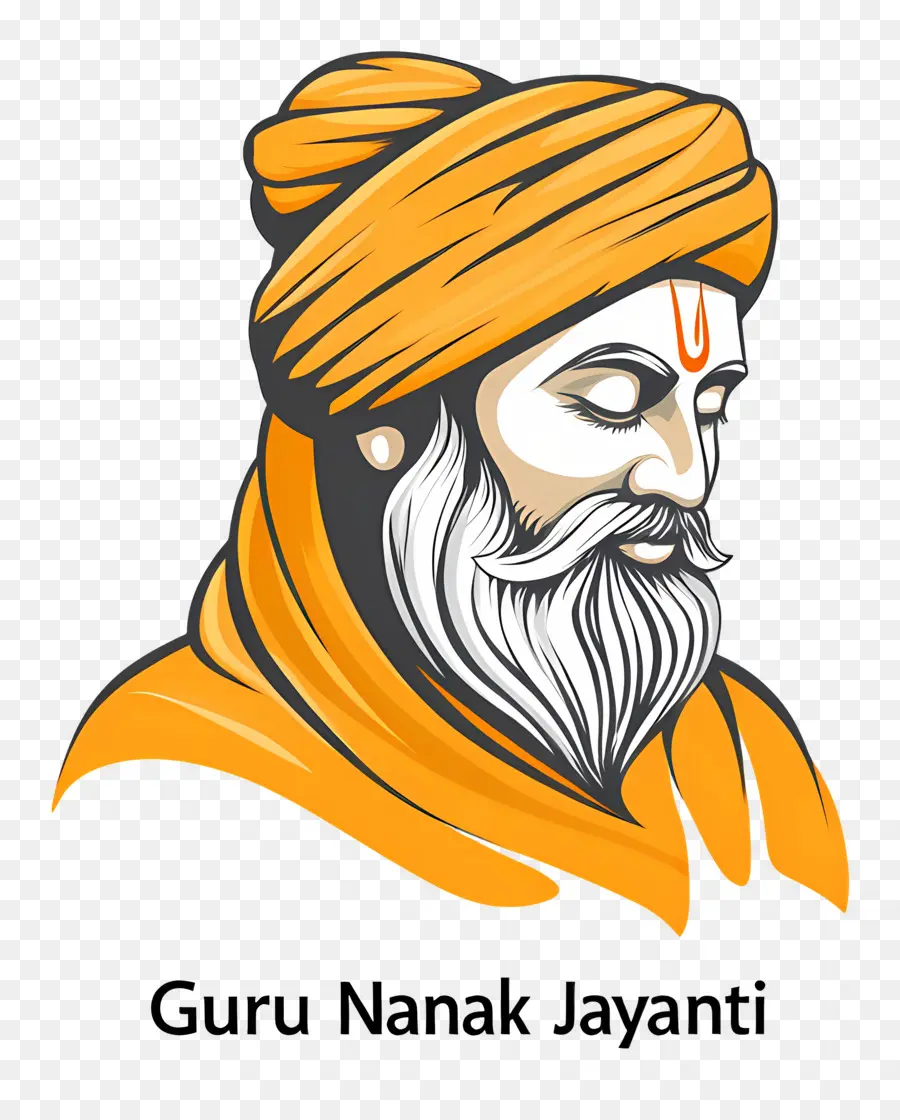 Gurú Nanak Jayanti，Ilustración Del Gurú Nanak PNG