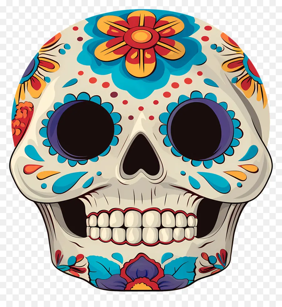 Calavera Mexicana，Calavera Decorada PNG