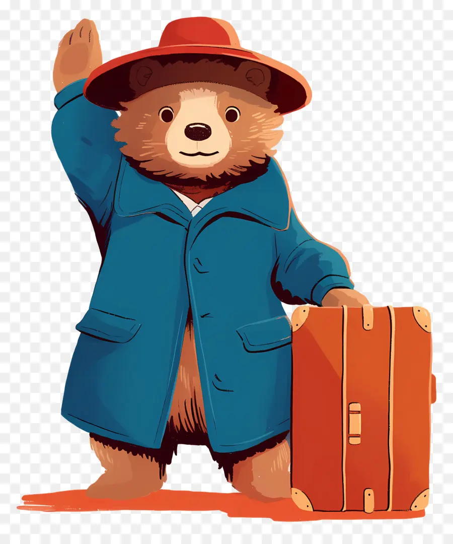 Paddington，Oso Con Sombrero Rojo Y Maleta PNG