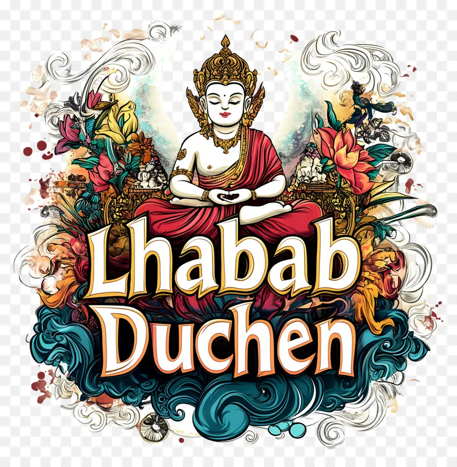 Lhabab Duchen，Ilustración De Buda PNG