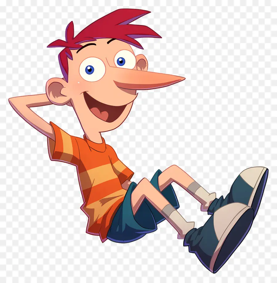 Phineas Flynn，Niño De Dibujos Animados Con Pelo Naranja PNG