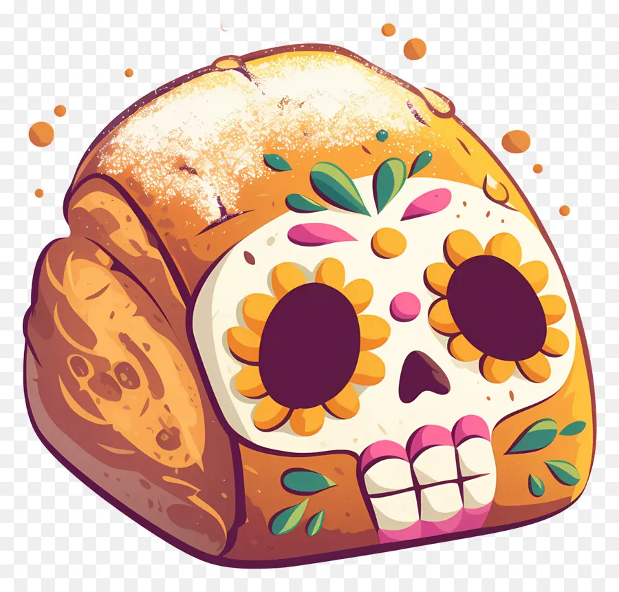 Pan De Muerto，Pan Decorado PNG