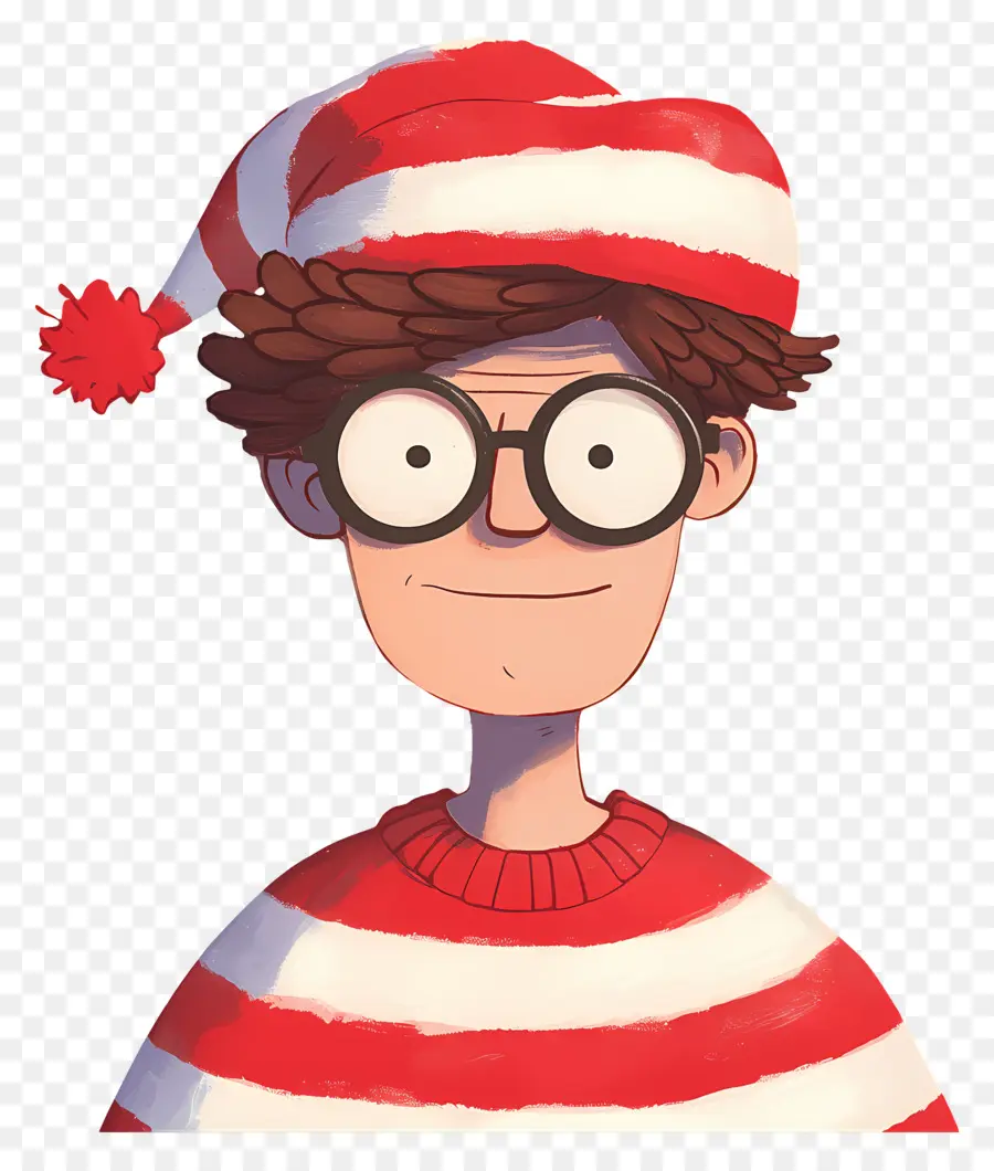 Waldo，Personaje De Sombrero A Rayas PNG