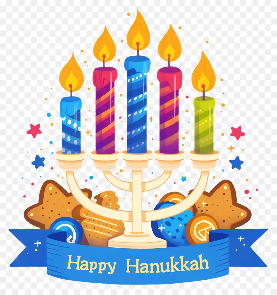 Menorá De Hanukkah，Celebración De Jánuca PNG