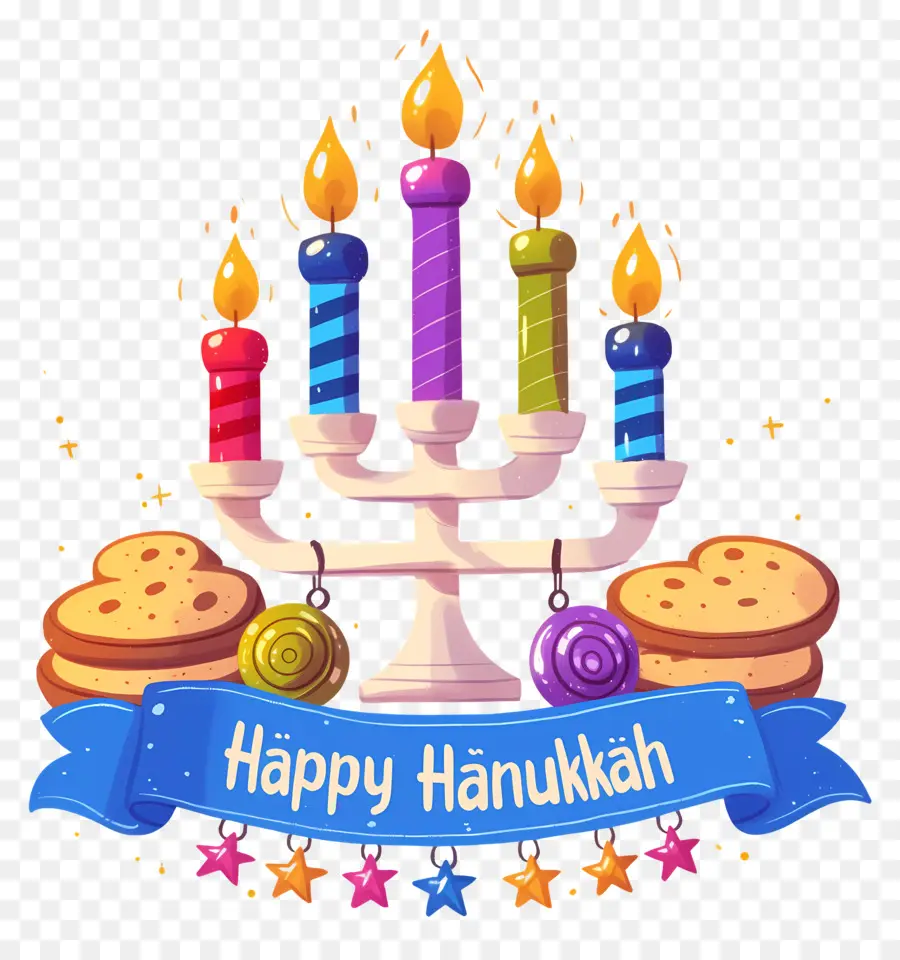 Menorá De Hanukkah，Celebración De Jánuca PNG