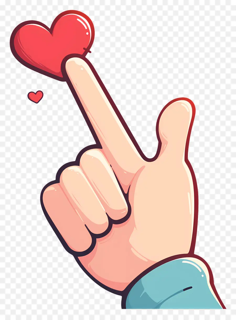 Dedo，Gesto De Corazón De Mano PNG