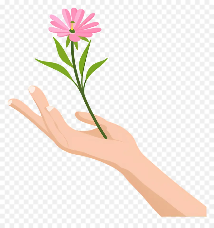 Día Mundial De La Bondad，Mano Con Flor PNG