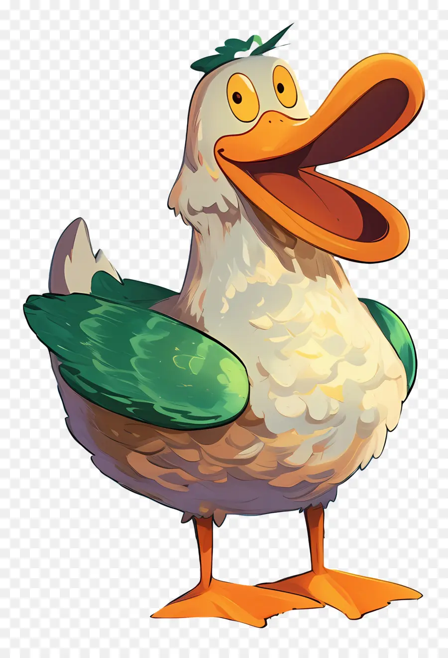 Pato De Dibujos Animados，Pato Feliz PNG