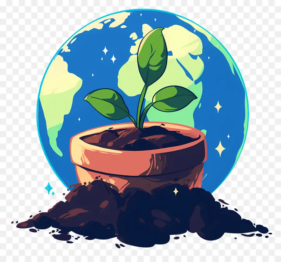 Planeta Verde，Planta En Maceta PNG