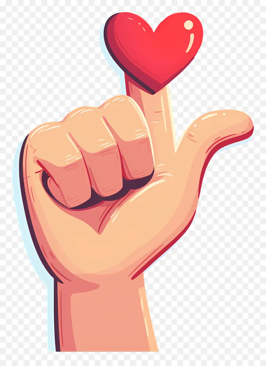 Dedo，Gesto De Corazón De Mano PNG