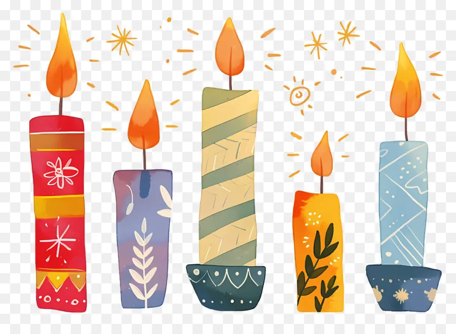 Velas De Navidad，Velas Coloridas PNG