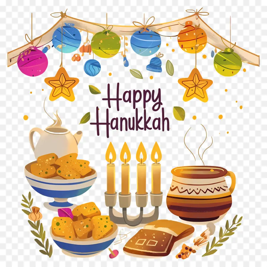 Menorá De Hanukkah，Celebración De Jánuca PNG