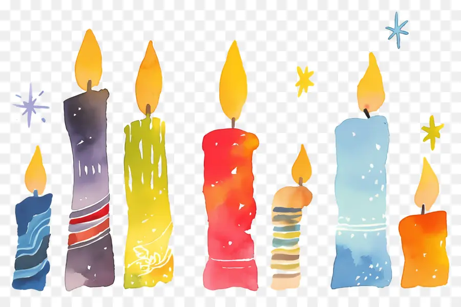 Velas De Navidad，Velas Coloridas PNG