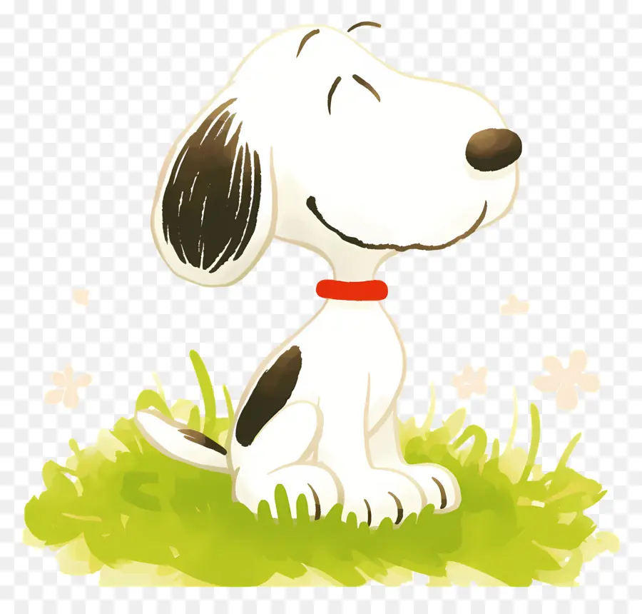 Primavera Snoopy，Perro De Dibujos Animados Sentado PNG