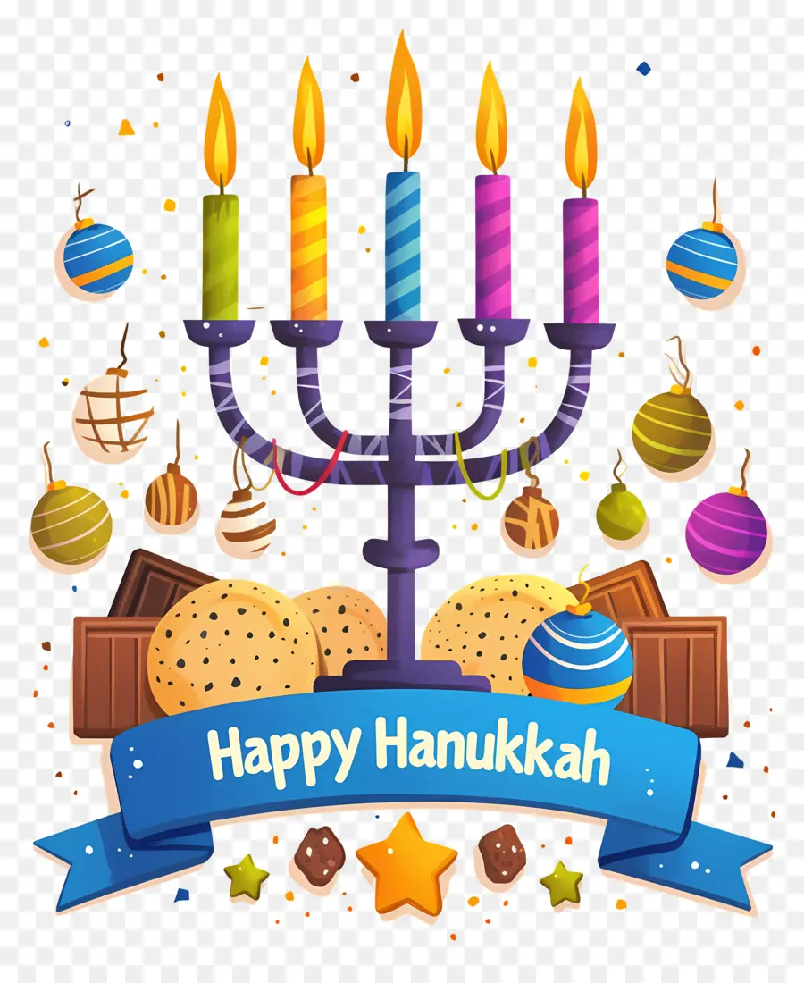 Menorá De Hanukkah，Celebración De Jánuca PNG