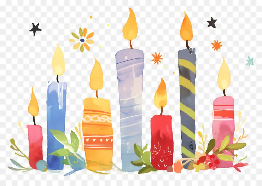 Velas De Navidad，Velas Coloridas PNG