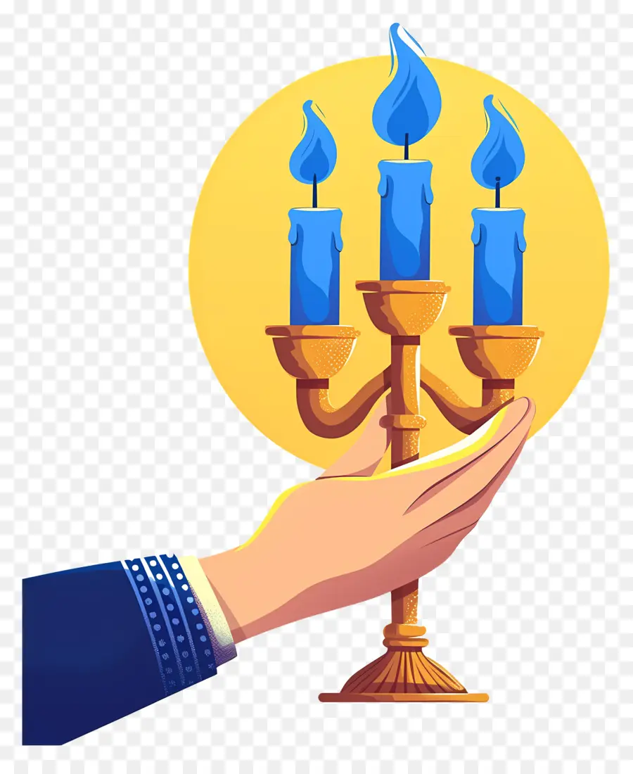 Menorá De Hanukkah，Velas PNG