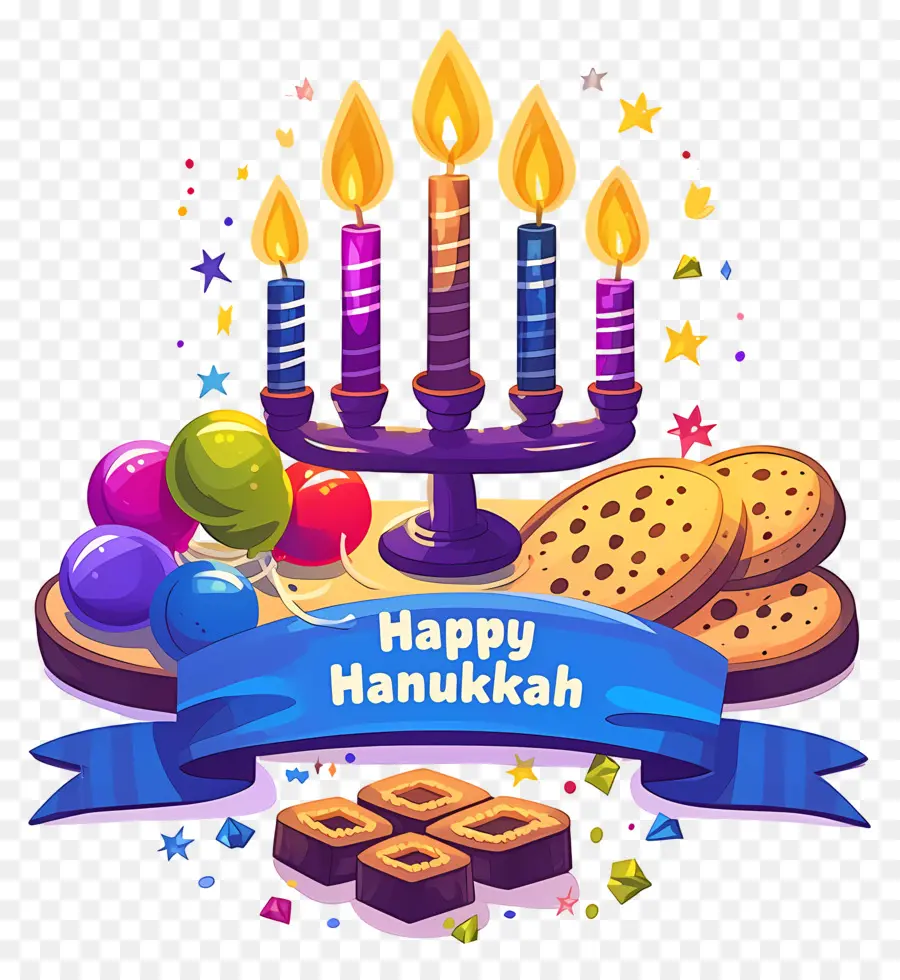 Menorá De Hanukkah，Celebración De Jánuca PNG