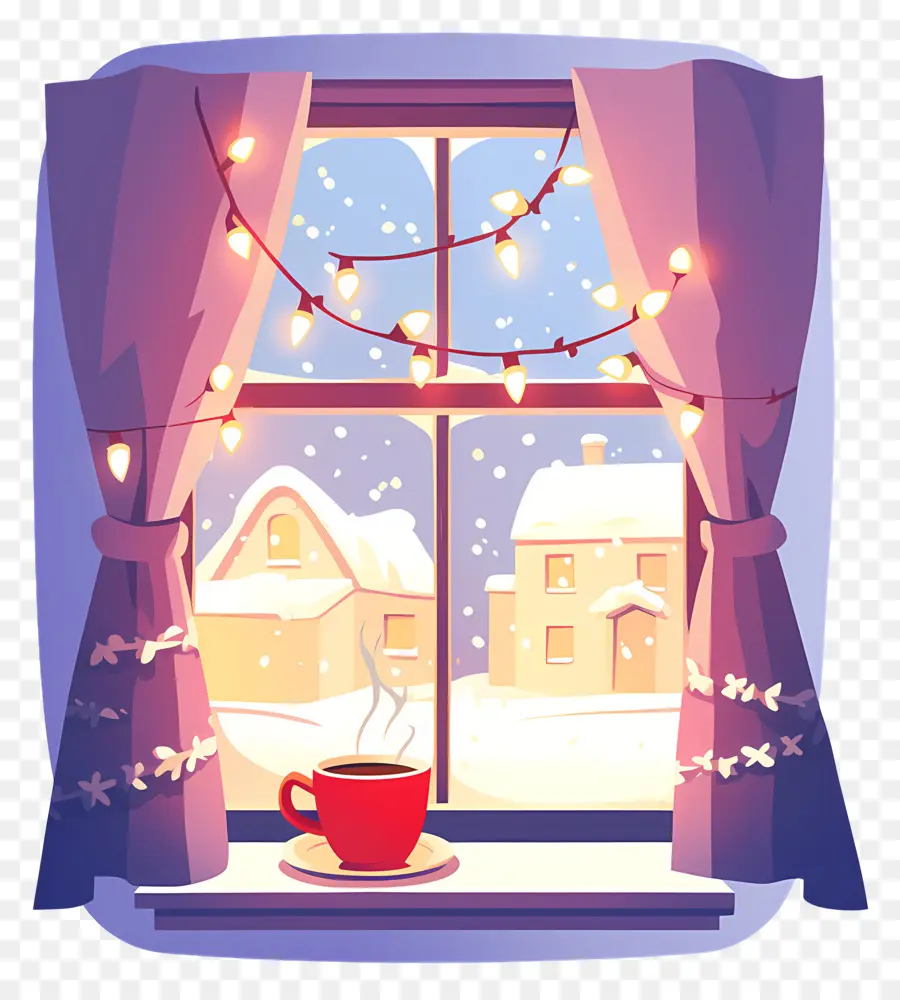 Escena De Invierno，Escena De Ventana De Invierno PNG