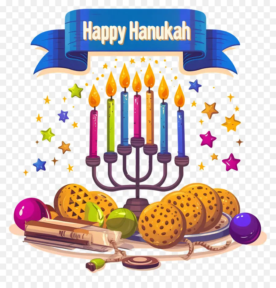 Menorá De Hanukkah，Menorá Con Velas PNG