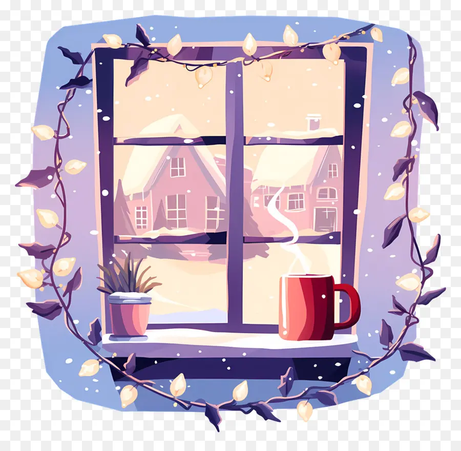 Escena De Invierno，Escena De Ventana De Invierno PNG