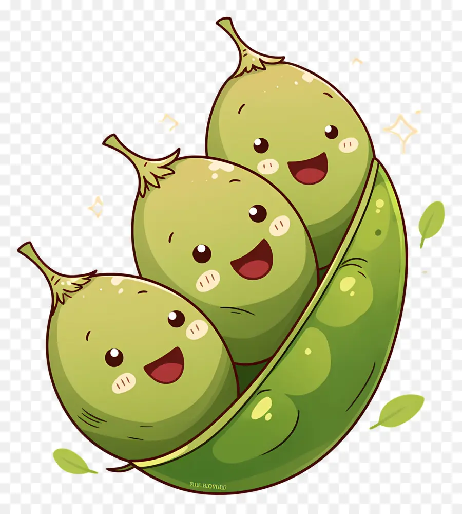 Guisantes Kawaii，Guisantes Lindos PNG