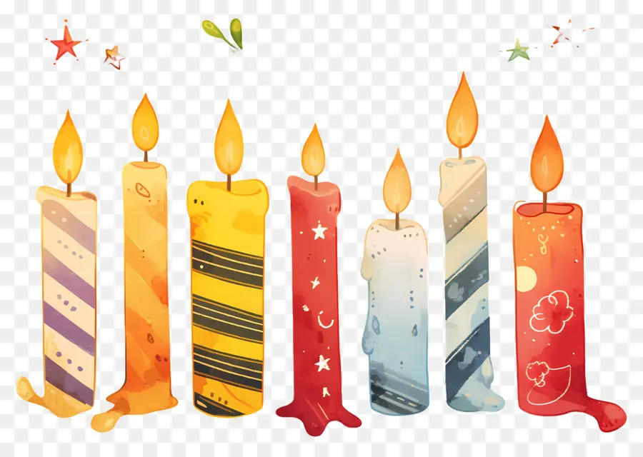 Velas De Navidad，Velas Coloridas PNG