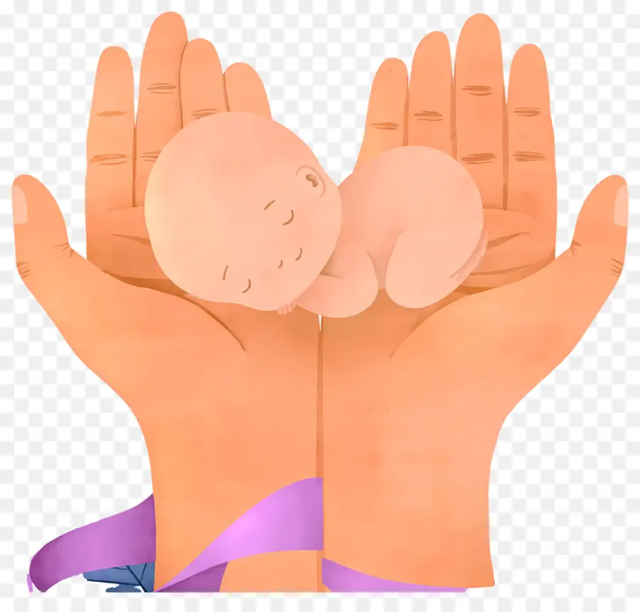 Día Mundial De La Prematuridad，Bebe En Manos PNG