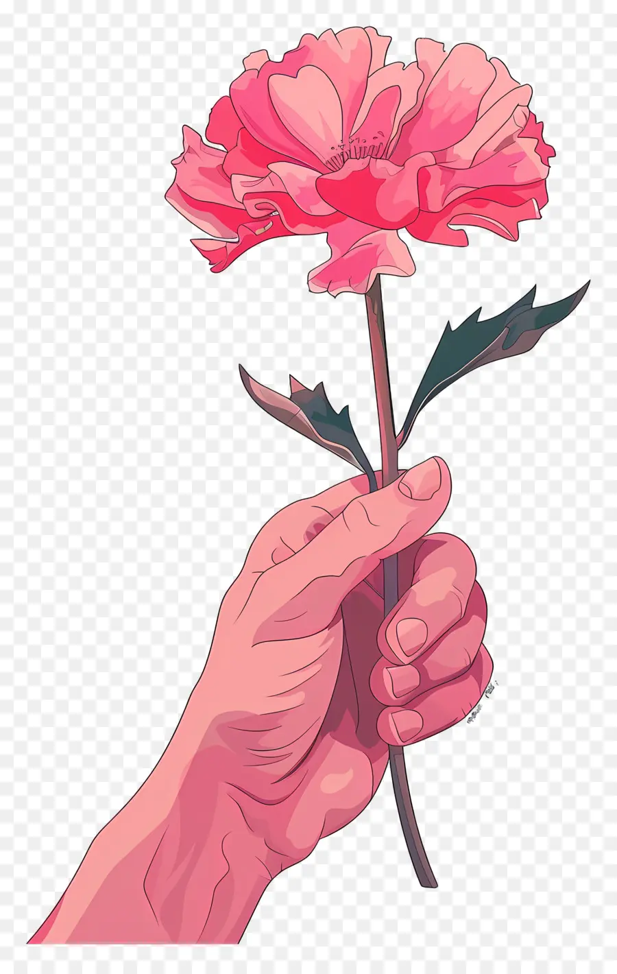 Día Mundial De La Bondad，Mano Sosteniendo Flor Rosa PNG