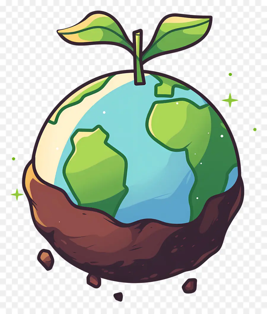 Planeta Verde，Tierra Con Planta PNG