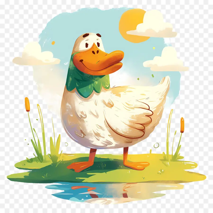 Pato De Dibujos Animados，Estanque PNG