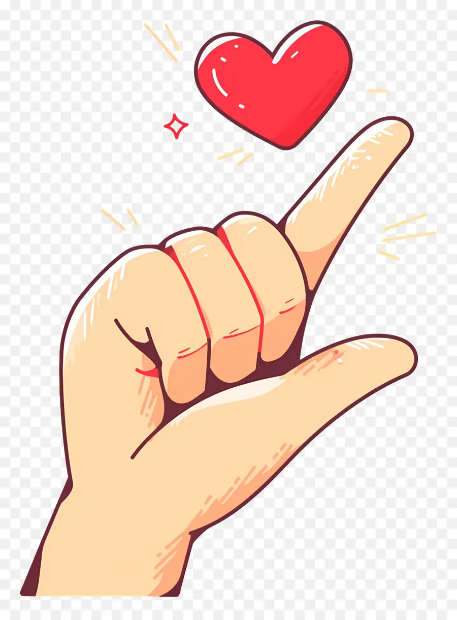 Dedo，Gesto De Corazón De Mano PNG