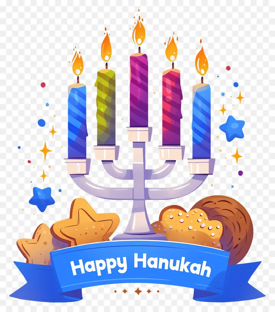 Menorá De Hanukkah，Celebración De Jánuca PNG