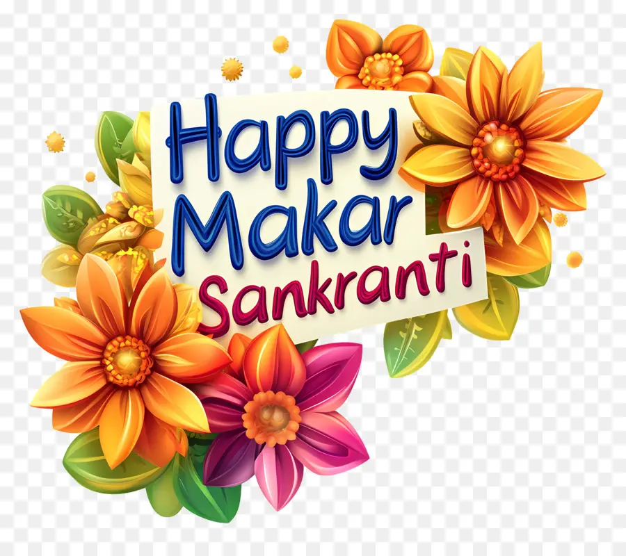 Feliz Makar Sankranti，Flores PNG