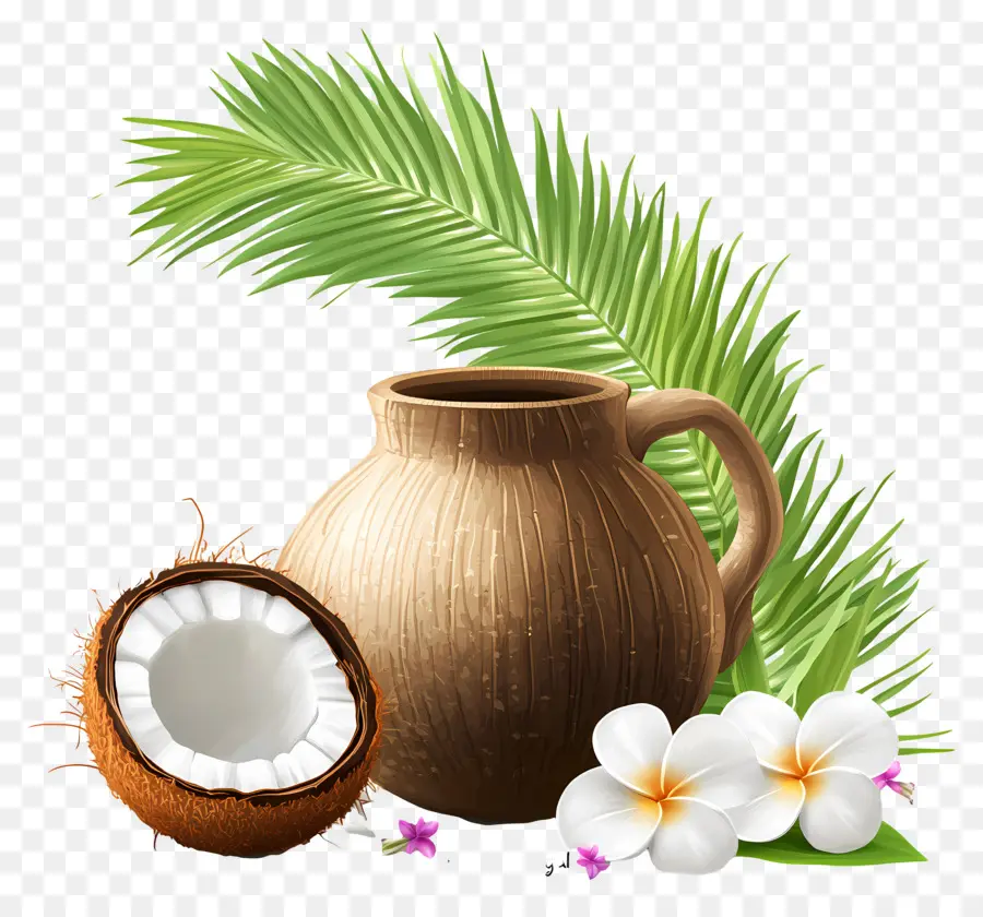 Pongal Feliz，Coco Y Olla PNG