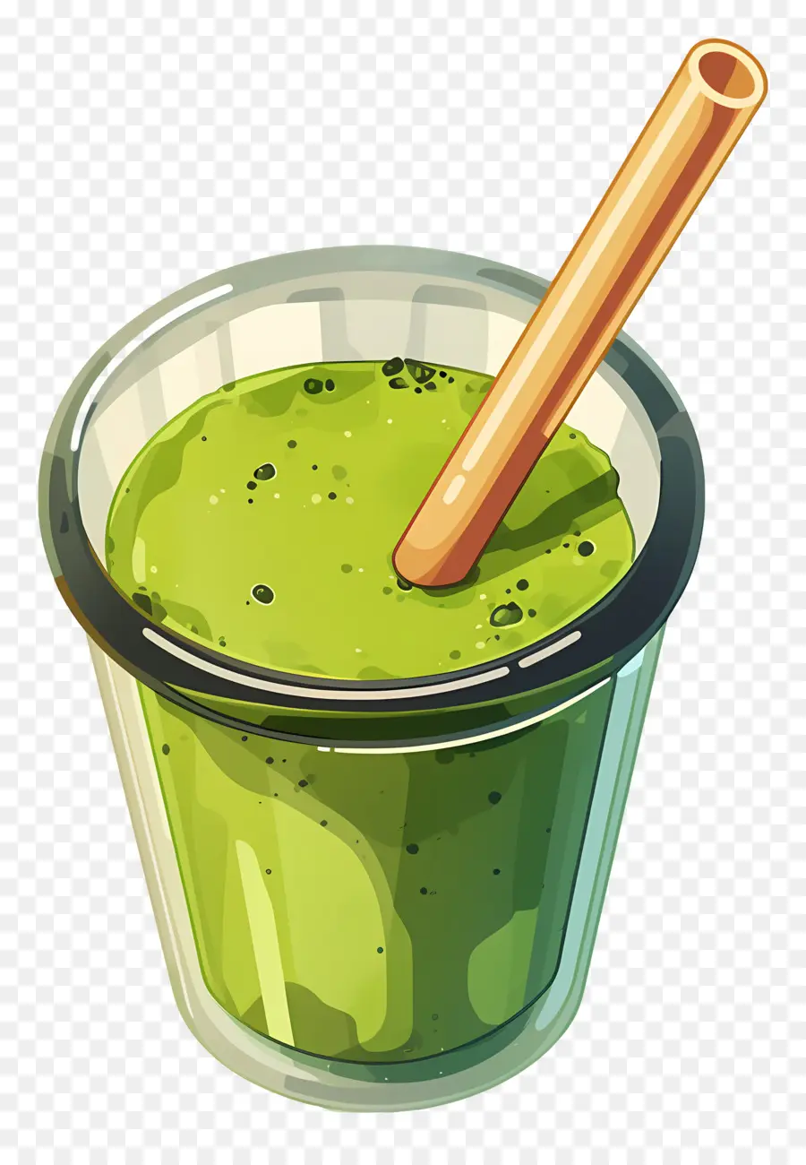 Té Matcha Con Leche，Batido Verde PNG