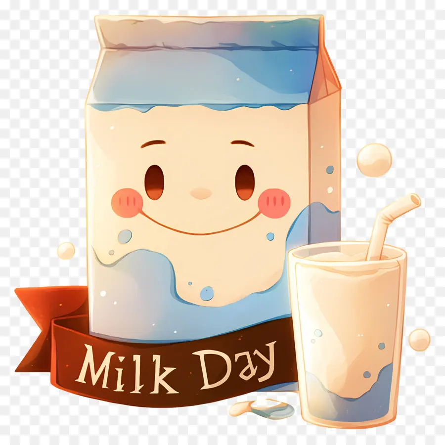 Día Nacional De La Leche，Cartón De Leche Y Vidrio PNG