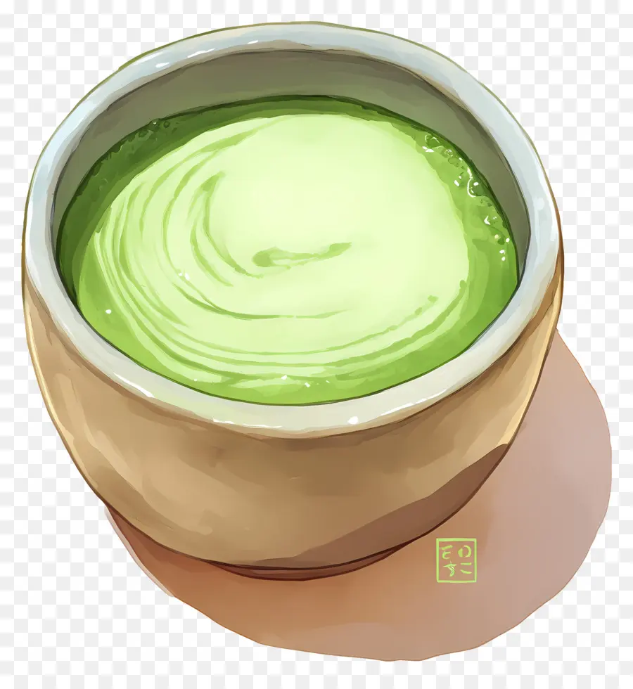 Té Matcha Con Leche，Matcha Verde PNG