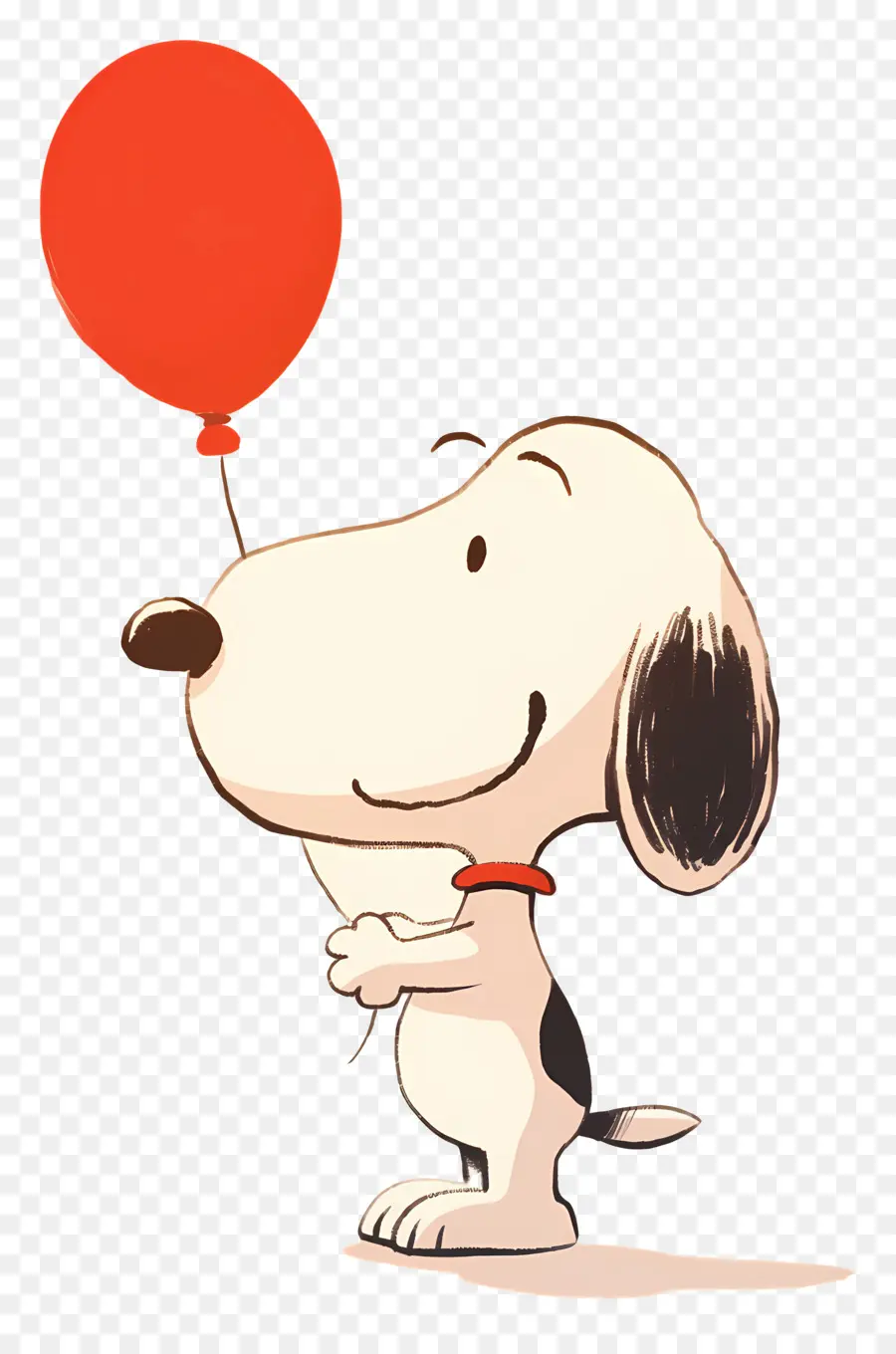 Snoopy Sosteniendo Un Globo，Perro De Dibujos Animados Con Globo PNG