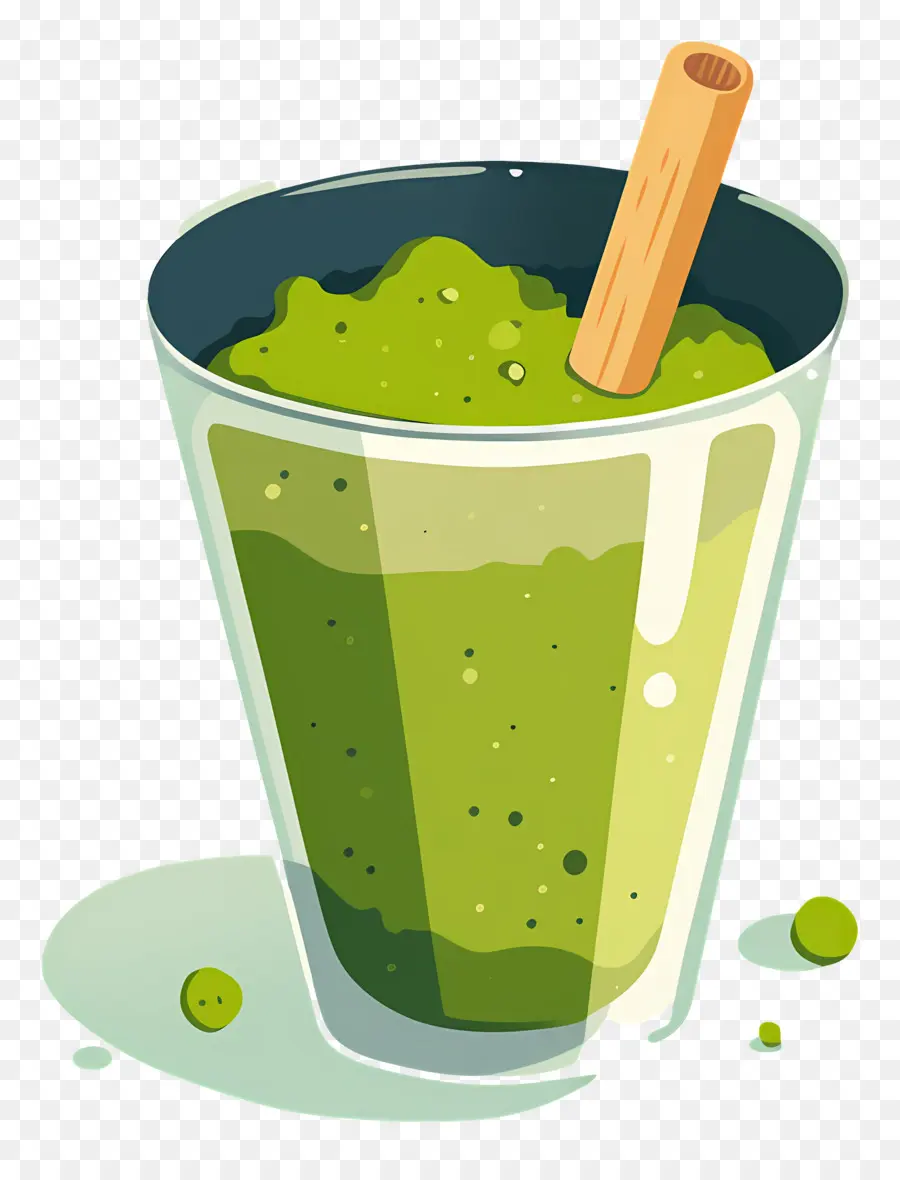 Té Matcha Con Leche，Batido Verde PNG