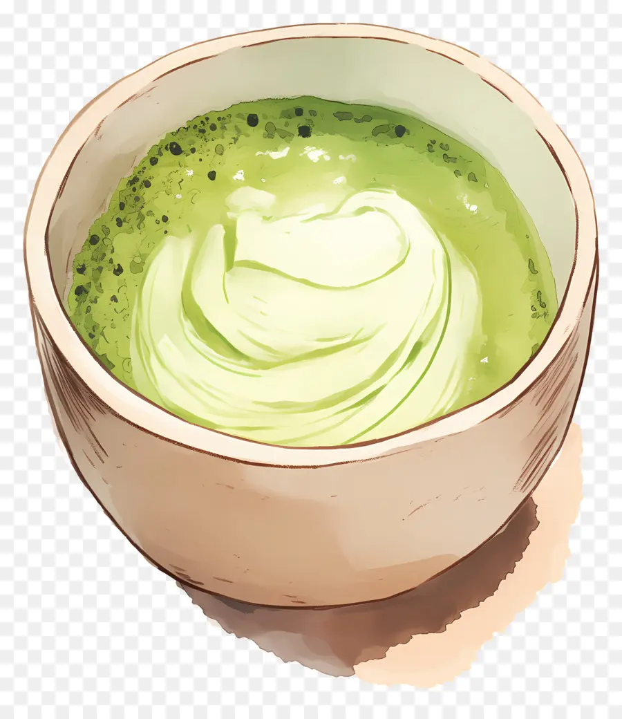 Té Matcha Con Leche，Matcha Verde PNG