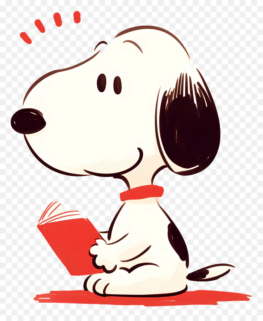 Libro De Lectura De Snoopy，Perro Con Libro PNG