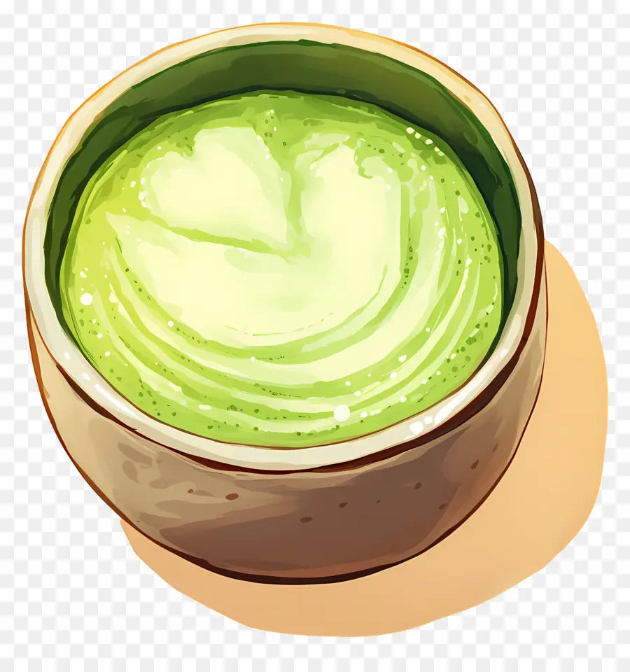 Té Matcha Con Leche，Matcha Verde PNG