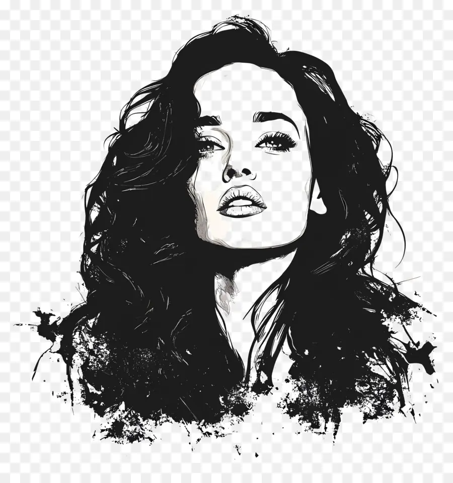 Katy Perry，Retrato En Blanco Y Negro PNG