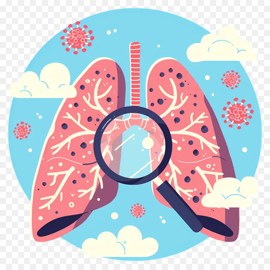 Día Mundial De La Neumonía，Pulmones Con Virus PNG