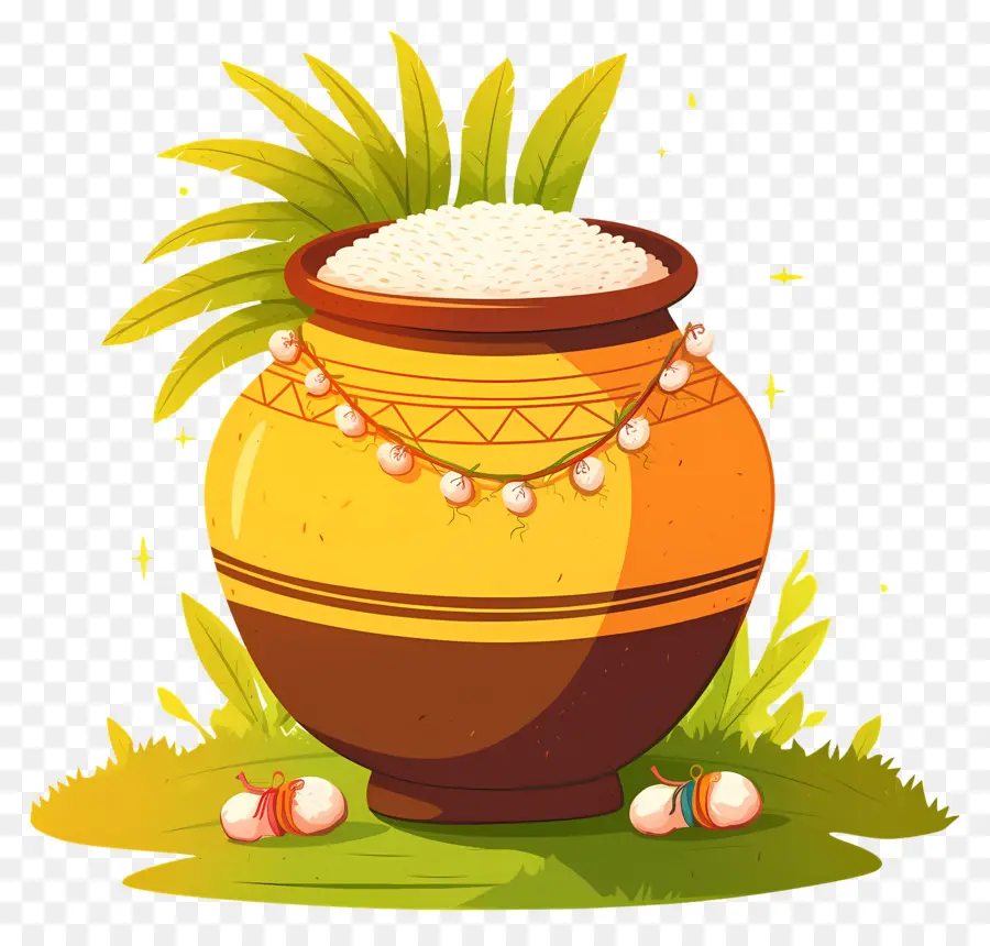 Olla Pongagal，Maceta Decorativa Con Arroz PNG